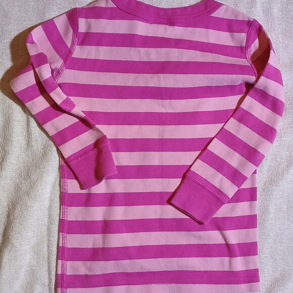Hanna Andersson / Long Sleeve Rugby Shirt / Girls / 2T / Pink / Striped Preowned - Picture 6 of 6